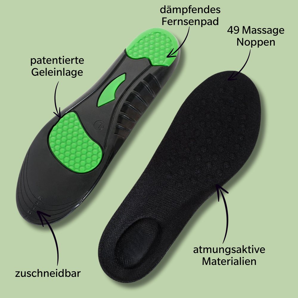 ORTHOFLEX™ - schmerzlindernde Einlegesohlen mit Spezial-Fersenschutz